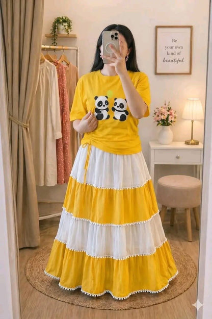 Skirt and Tshirt Set