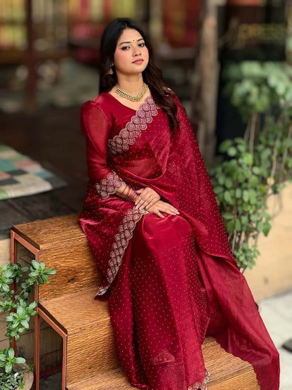 Georgette Sharee with Blouse Piece