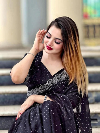 Georgette Sharee with Blouse Piece