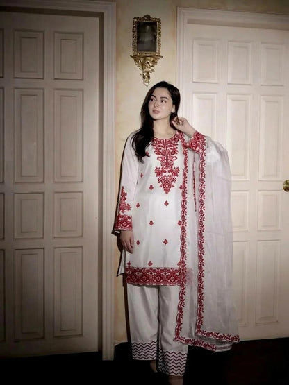 Embroidery Readymade Three Piece