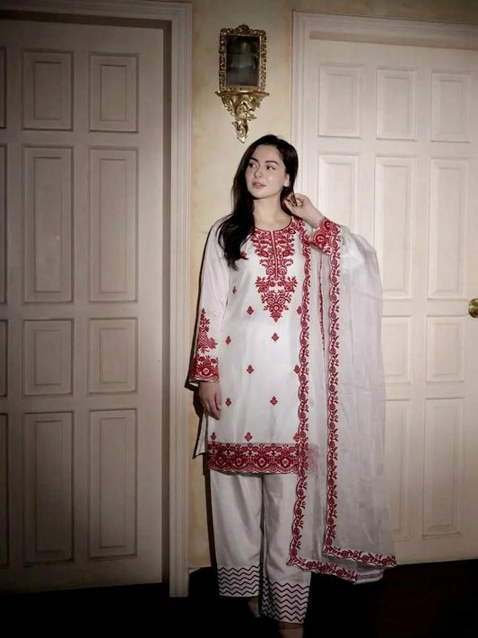 Embroidery Readymade Three Piece