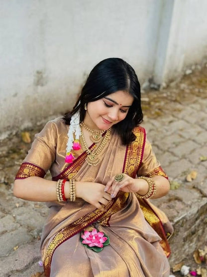 Puja Hit Lama Sharee with Blouse Piece