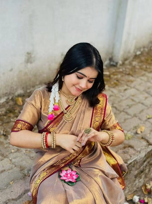 Puja Hit Lama Sharee with Blouse Piece