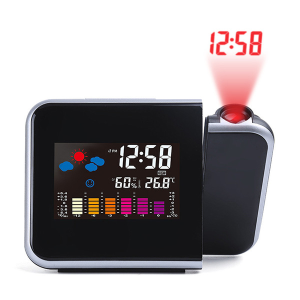 Smart Digital LED Projection Alarm Clock Temperature Time Projector LCD Display